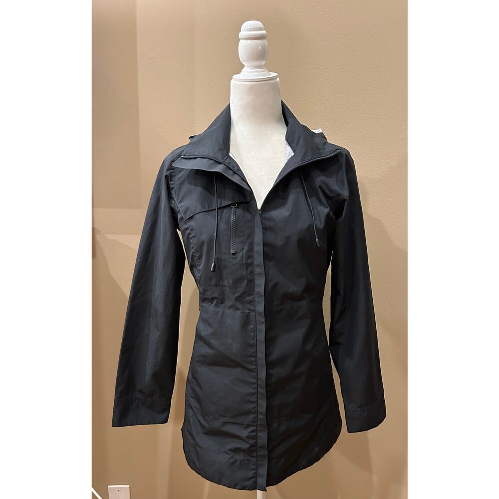 Mondetta Black Windbreaker Hooded Rain Jacket Size, Small